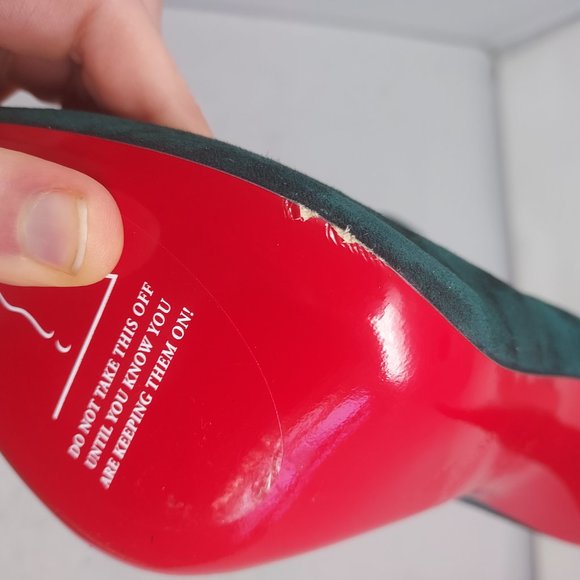 Christian Louboutin Green Astribooty Suede Heel Boot - Picture 10 of 10